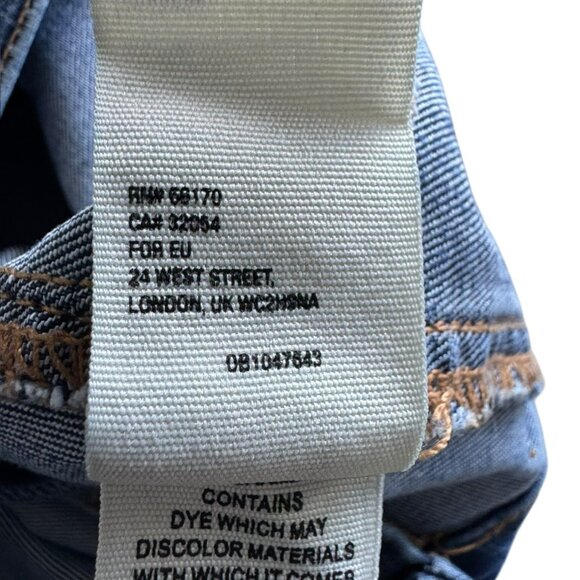 We the Free People Riley Seamed Skinny Blue Jeans Size 26 - Picture 10 of 14